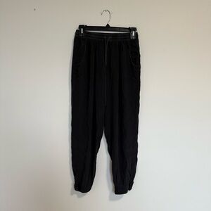 Ramy Brook Black Silk Joggers Small